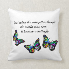 Butterfly Inspirerend Aanmoediging Citaat Kussen