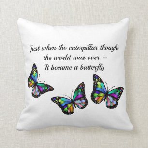 Butterfly Inspirerend Aanmoediging Citaat Kussen