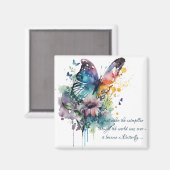 Butterfly Inspirerend Aanmoediging Citaat Magneet (Voorkant / Achterkant)