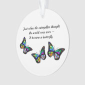 Butterfly Inspirerend Aanmoediging Citaat Ornament (voorkant)