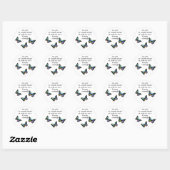 Butterfly Inspirerend Aanmoediging Citaat Ronde Sticker (Vel)