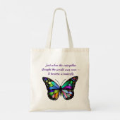 Butterfly Inspirerend Aanmoediging Citaat Tote Bag (Achterkant)