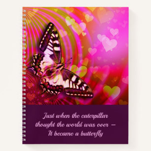 Butterfly Inspirerend Aanmoediging Quote Writer Notitieboek