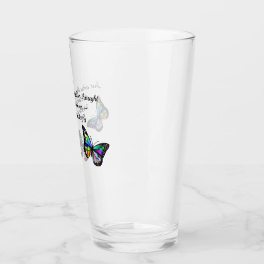 Butterfly Inspirerend Quote Glas (Links)