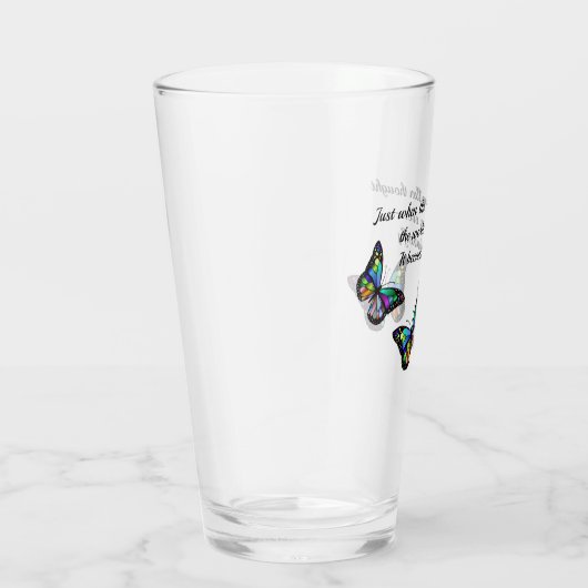 Butterfly Inspirerend Quote Glas (Rechts)
