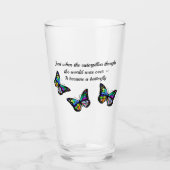Butterfly Inspirerend Quote Glas (Voorkant)