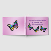 Butterfly Inspirerend Quote Paars Gold Gastenboek (Volledig)