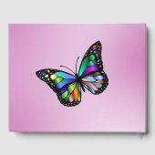 Butterfly Inspirerend Quote Paars Gold Gastenboek (Achterkant)