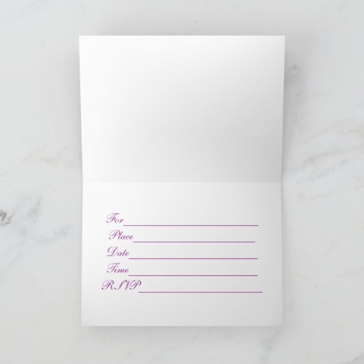 Butterfly Invitation Card (Binnen)