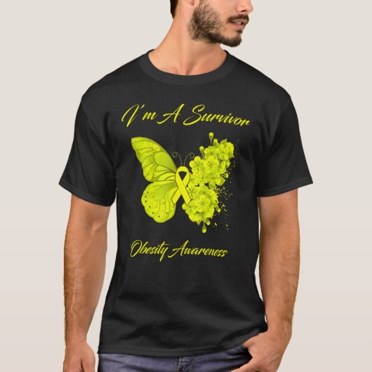 Butterfly Iu2019m A Survivor Obeity Awareness T-shirt (Voorkant)