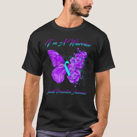 Butterfly IU2019m Een krijger zelfmoord preventie  T-shirt (Voorkant)