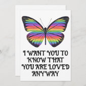 Butterfly Je bent een favoriete kaart (Voorkant / Achterkant)