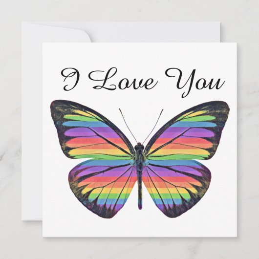 Butterfly Je bent een favoriete platte kaart (Voorkant)