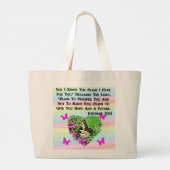  BUTTERFLY JEREMIAH 29:11 GROTE TOTE BAG (Achterkant)