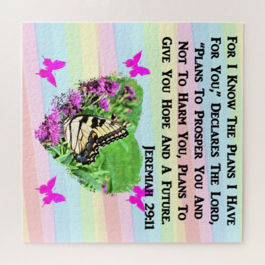 BUTTERFLY JEREMIAH 29:11 LEGPUZZEL (Horizontaal)