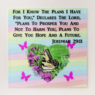  BUTTERFLY JEREMIAH 29:11 LEGPUZZEL