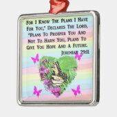  BUTTERFLY JEREMIAH 29:11 METALEN ORNAMENT (Links)