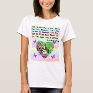  BUTTERFLY JEREMIAH 29:11 T-SHIRT
