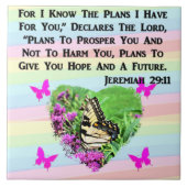  BUTTERFLY JEREMIAH 29:11 TEGELTJE (Voorkant)