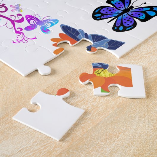Butterfly Jigzaag Puzzle Legpuzzel (Zijkant)