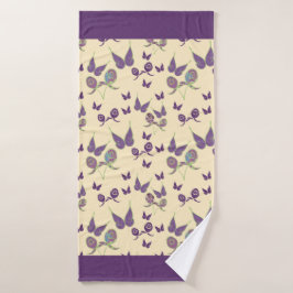 Butterfly Joy in Cream Bath Towel Badhanddoek