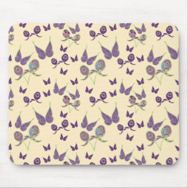 Butterfly Joy in Cream Mousepad Muismat