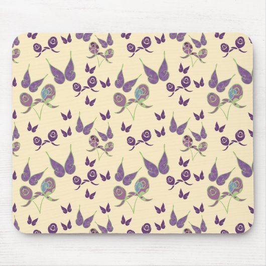 Butterfly Joy in Cream Mousepad Muismat (Voorkant)