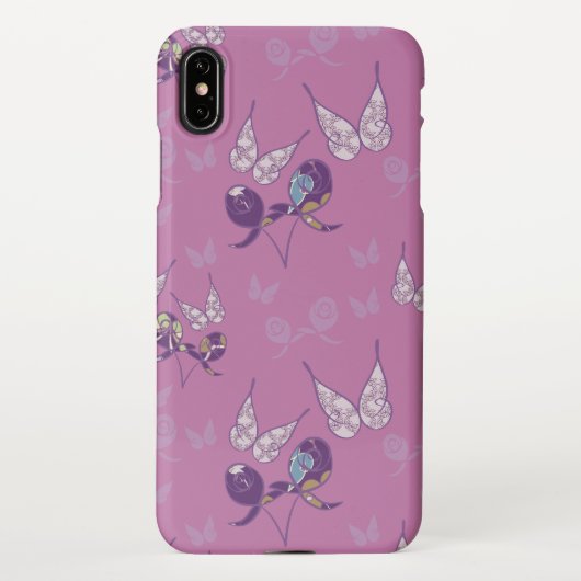 Butterfly Joy iPhone XS Max Hoesje (Paars) (Achterkant)