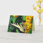 Butterfly Kaart (Gele Bloem)