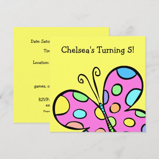 Butterfly Kaart (Voorkant / Achterkant)