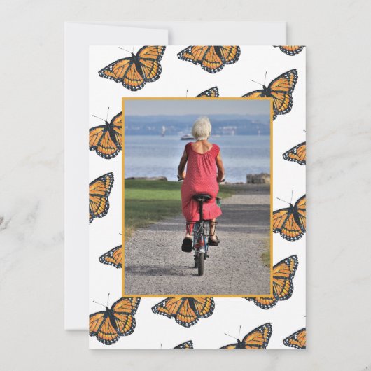 Butterfly Kaart Shower Birthday Fotouitnodiging (Achterkant)