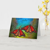 Butterfly Kaart voor senior in verpleeghuis (Gele Bloem)