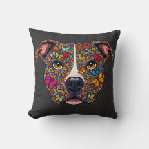 Butterfly Kaleidoscope Pitbull Portrait -Bully Mom