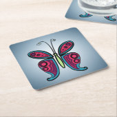 Butterfly kartonnen onderzetters (Schuin)