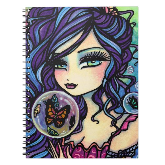Butterfly Keeper Mermaid Notebook van Hannah Lynn Notitieboek (Voorkant)