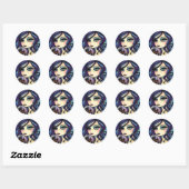 Butterfly Keeper Zeemeermin door Hannah Lynn Ronde Sticker (Vel)
