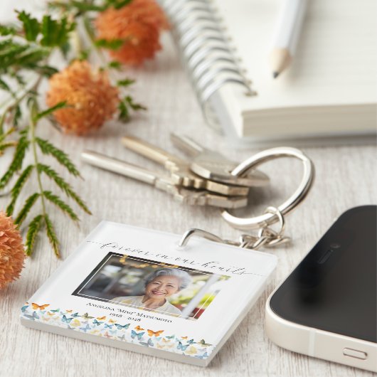 Butterfly Keepsake Sleutelhanger - 2 foto's (Voorkant Rechts)