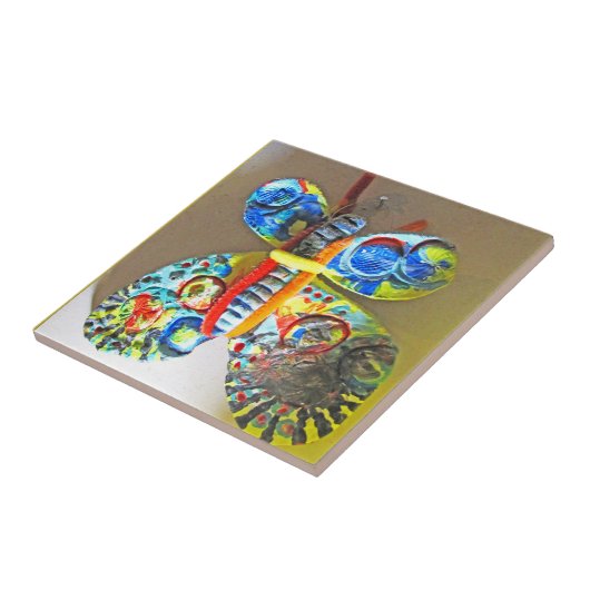 BUTTERFLY keramische tegel | m3galleryStudio Tegeltje (Zijkant)