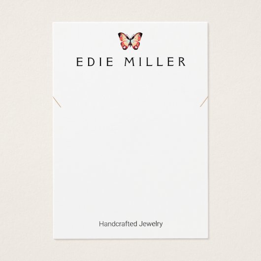 Butterfly Ketting Bracelet Display Card Visitekaartje (Voorkant)