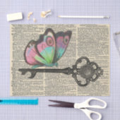 Butterfly Key  krant Decoupage Tissuepapier (Craft)