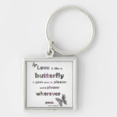 Butterfly Keyring Sleutelhanger (Voorkant)