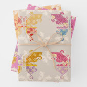 Butterfly Kimono Mix Pattern Inpakpapier Vel (In situ)