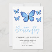 Butterfly Kinder Tweeling 1e Verjaardag Kaart (Voorkant)