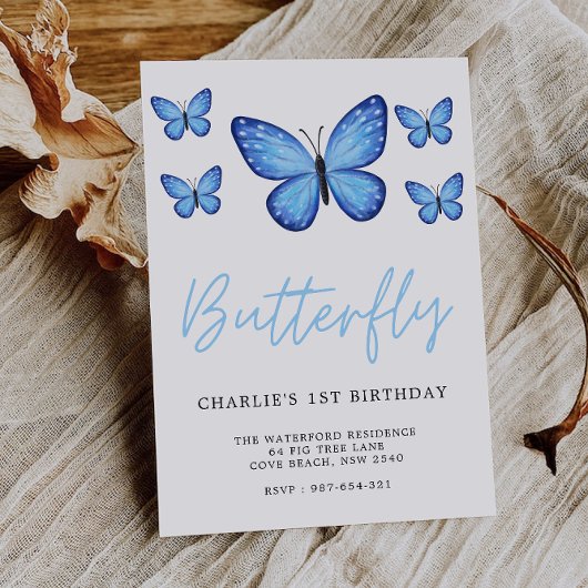 Butterfly Kinder Tweeling 1e Verjaardag Kaart