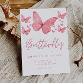 Butterfly Kinder Tweeling 1e Verjaardag Kaart