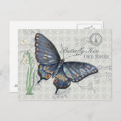  Butterfly Kiss, Carte Postale Briefkaart (Voorkant / Achterkant)