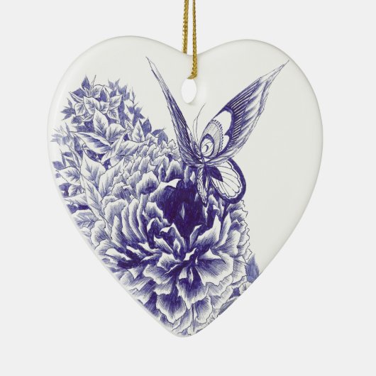Butterfly Kiss Keramisch Ornament (Rechts)