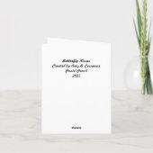 Butterfly Kisses 4 "x5.6" gevouwen notecard Bedankkaart (Achterkant)