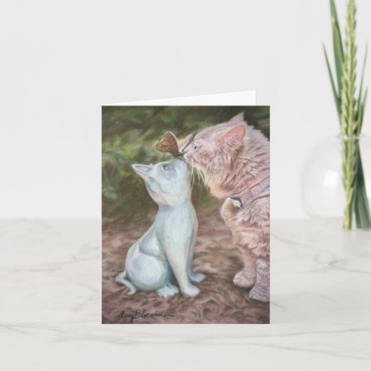 Butterfly Kisses 4 "x5.6" gevouwen notecard Bedankkaart (Voorkant)