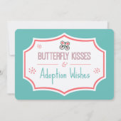 Butterfly Kisses & Adoption Wishes Adoption Shower Kaart (Achterkant)
